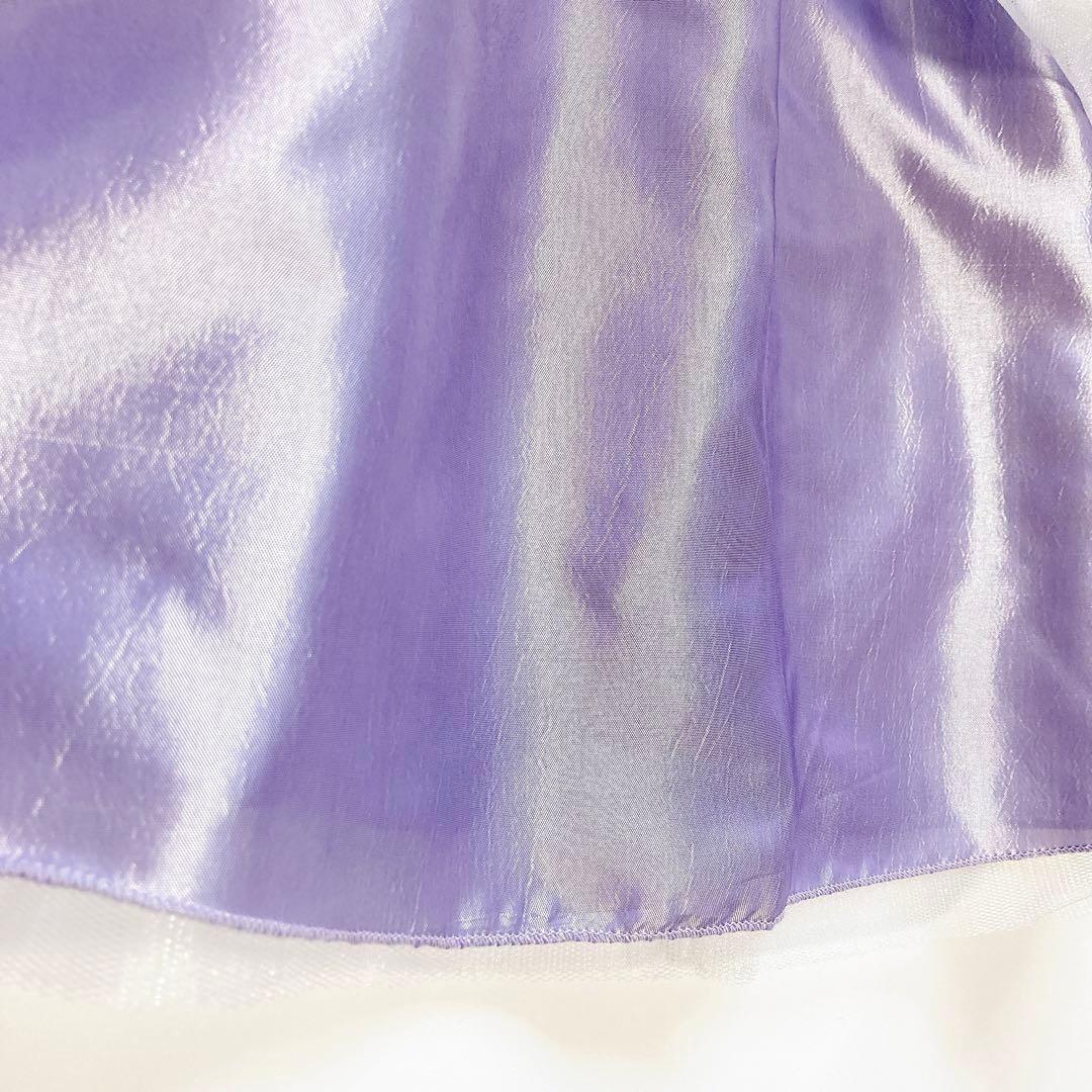 110size ラベンダー×ホワイト セレモニー 入学 卒園 発表会 フォーマル