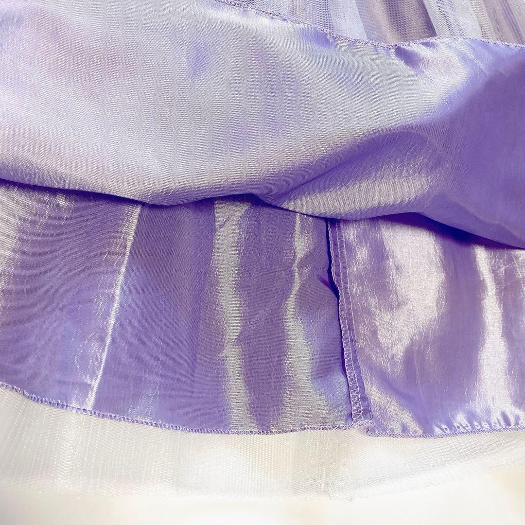 110size ラベンダー×ホワイト セレモニー 入学 卒園 発表会 フォーマル