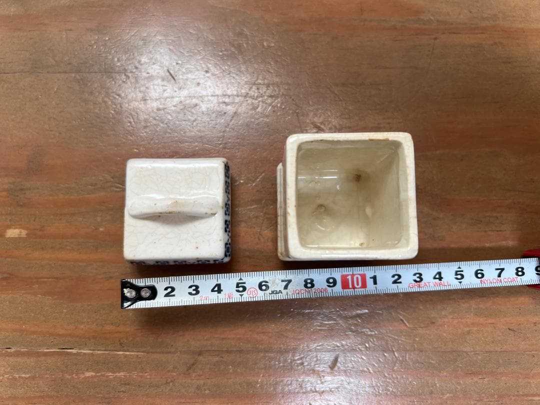 陶器のキャニスター3つセット フレンチアンティーク