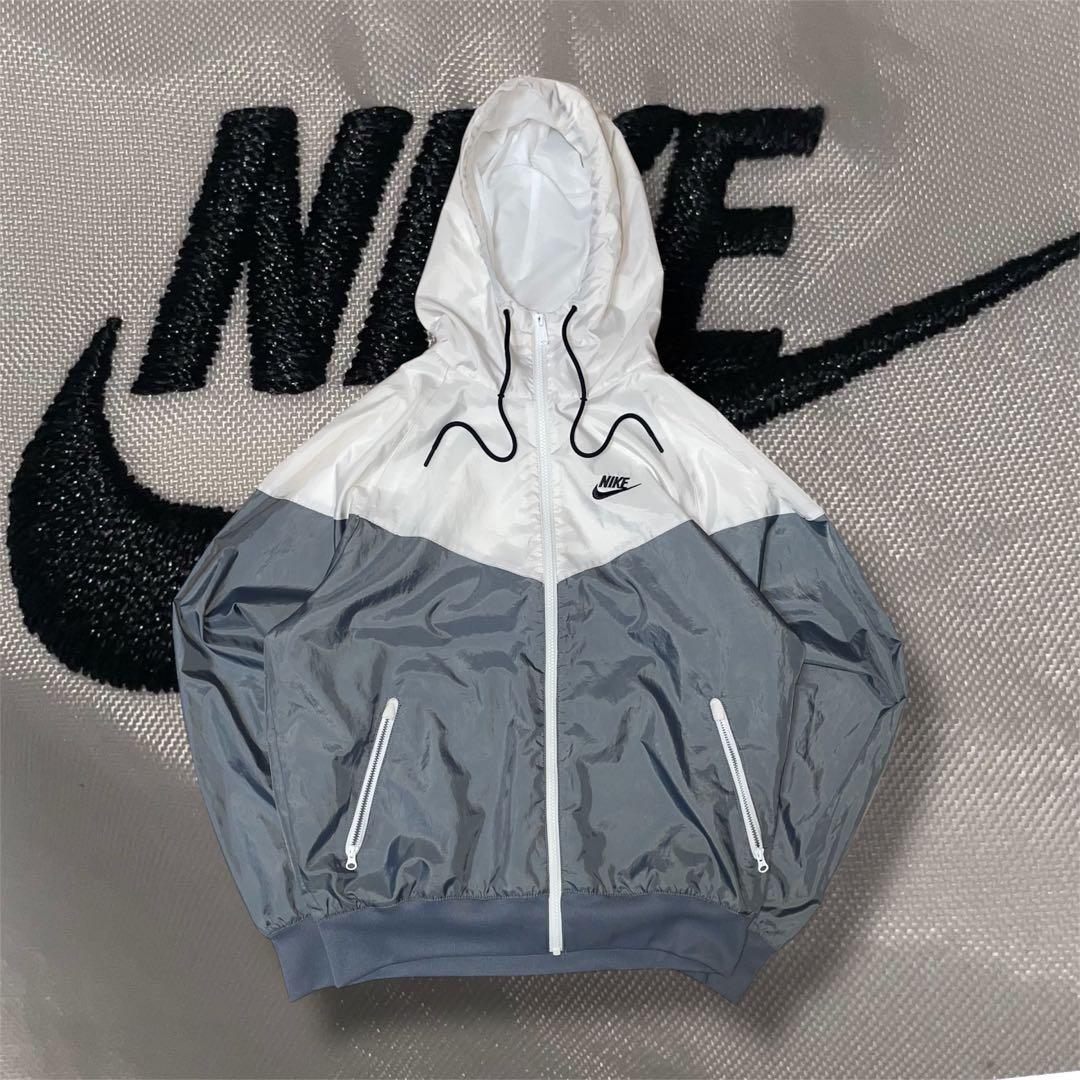 90s 00s Nike フードナイロンジャケット シンプル刺繍ロゴ y2k - メルカリ