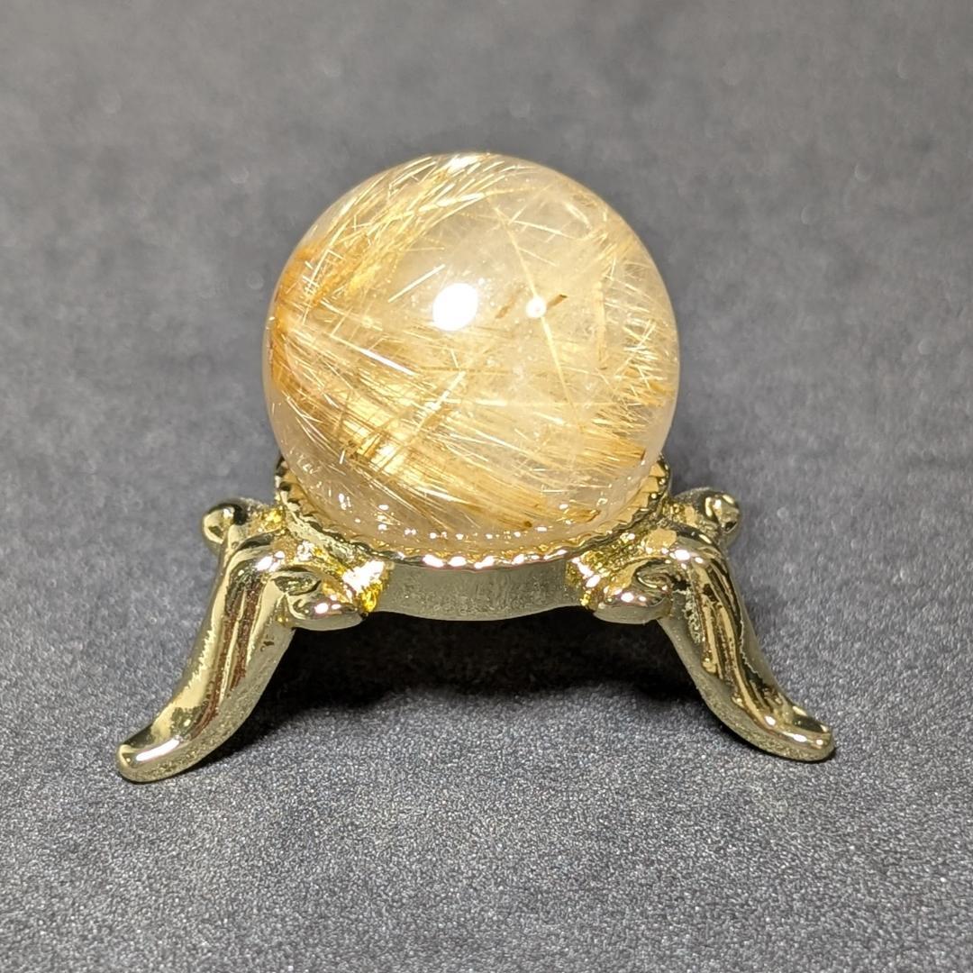 一点物 タイチンルチルスフィア 23ミリ 台座付 金運 開運 天然石 ギフト