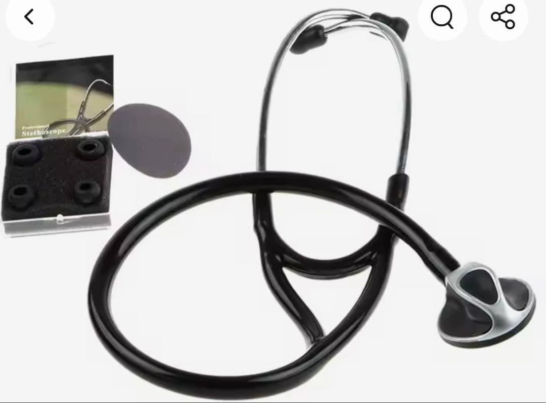 聴診器 シングルヘッド イヤーチップ2個付き。ブラック - メルカリ