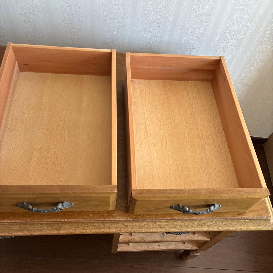 片袖机　デスク　アンティーク