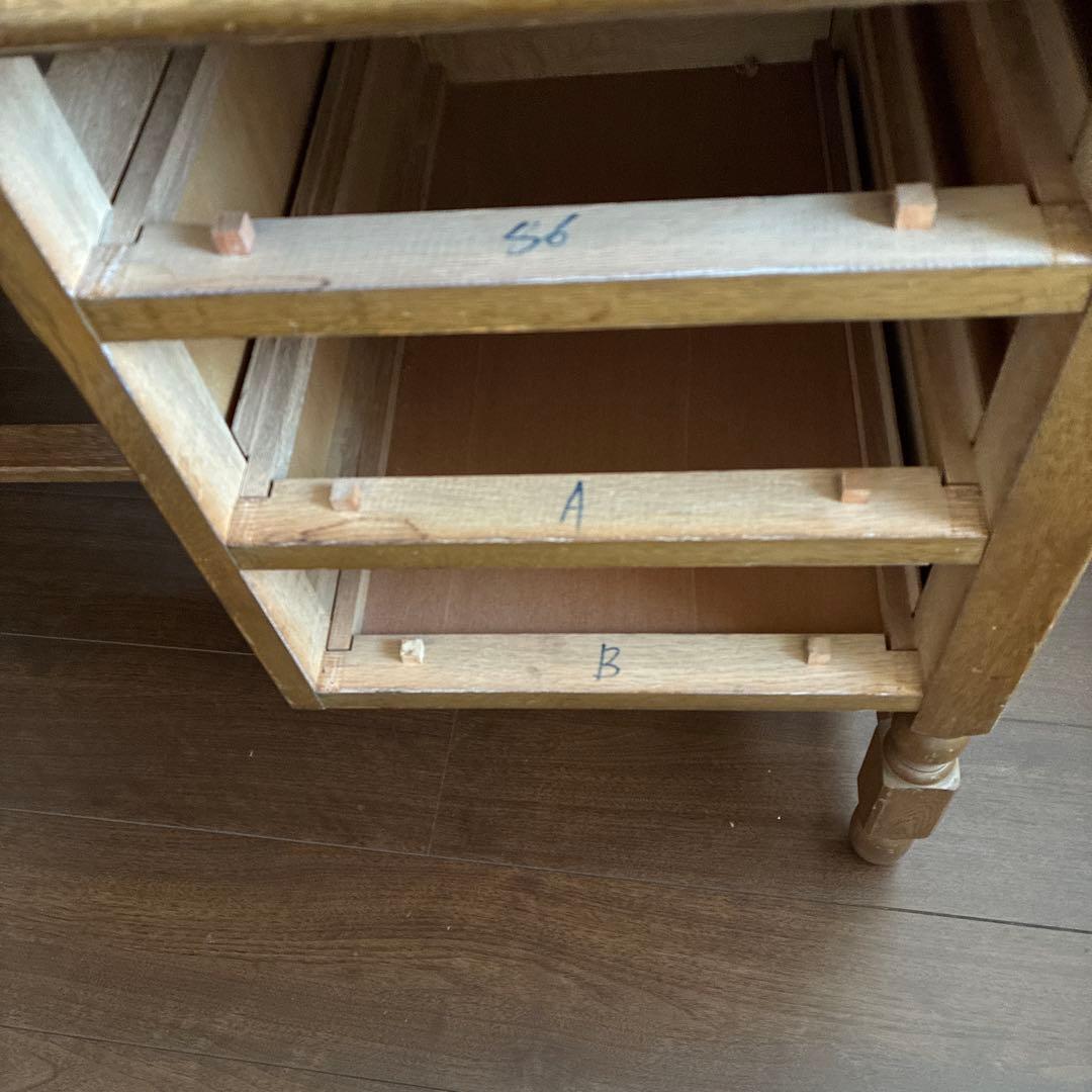 片袖机　デスク　アンティーク