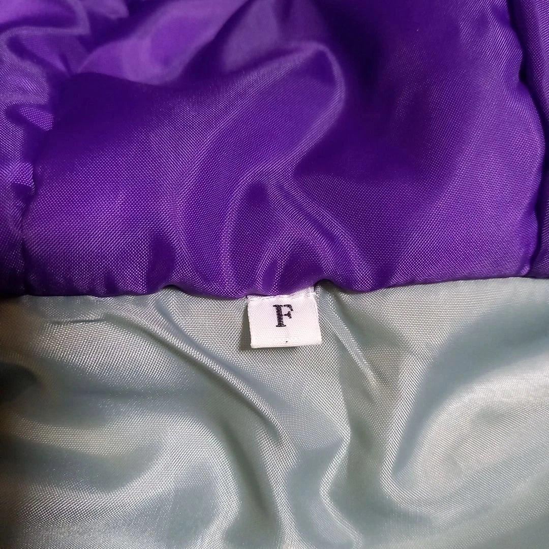 (非売品) Mizuno フード付きベンチコート ネイビー/パープル