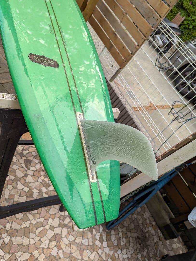 Almond ロングボード log rhythm 9'6 フィン付き