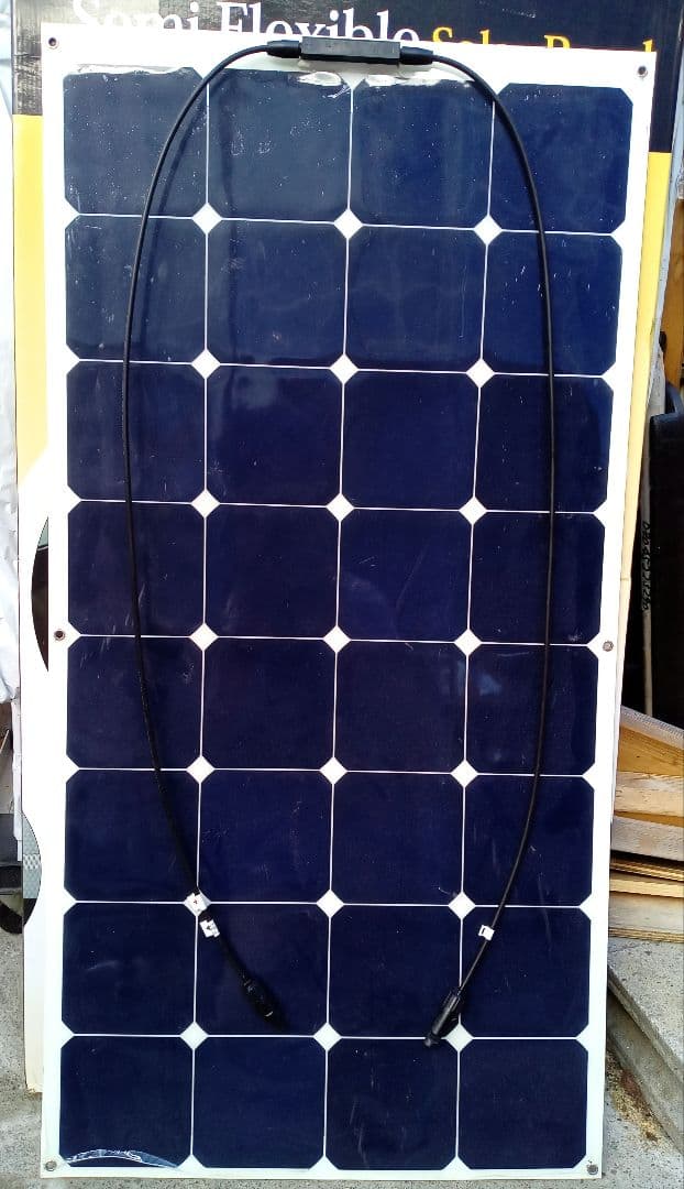 2枚セット【新品】セミフレキシブル　100W 単結晶ソーラーパネル　太陽光パネル