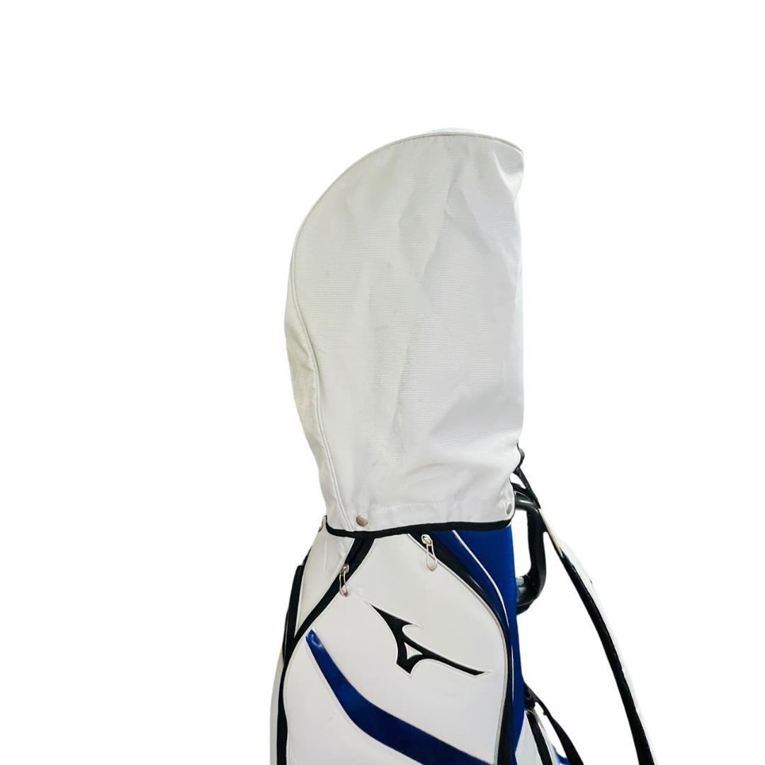 Mizuno ゴルフキャディバッグ 9.5型 ホワイト/ブルー