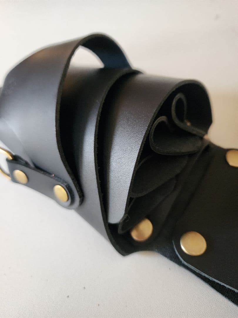 シザーケース 本革 4丁 黒