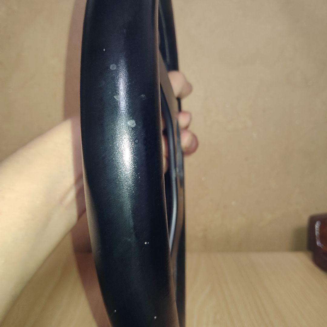 当時物3スポークフェラーリ レザー ステアリングホイール30パイ