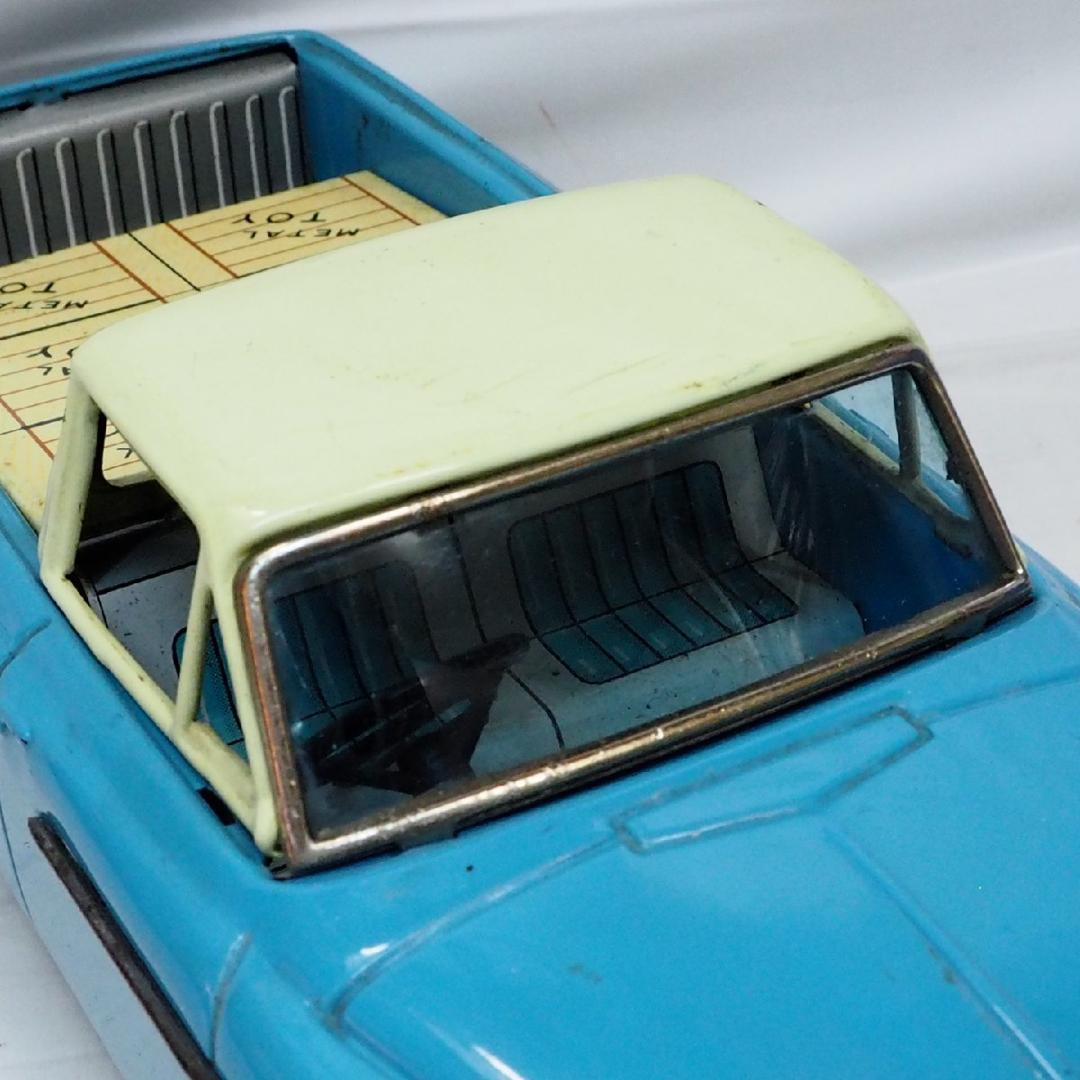 萬代屋【トヨペット ピックアップ水色 改造有】ブリキtin toy car箱無