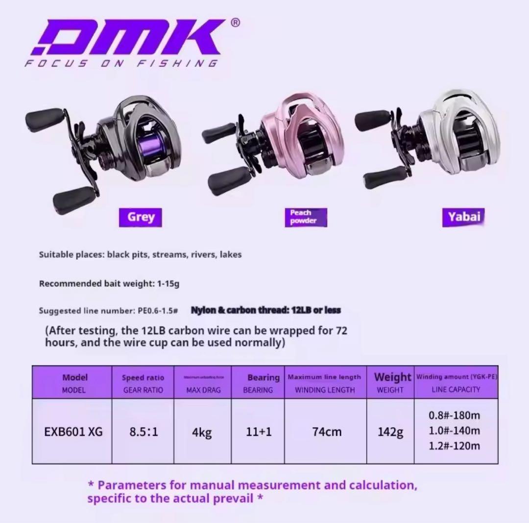 【新品未使用】DMK 青霜 チーター　DCリール　左ハンドル　電子制御ブレーキ