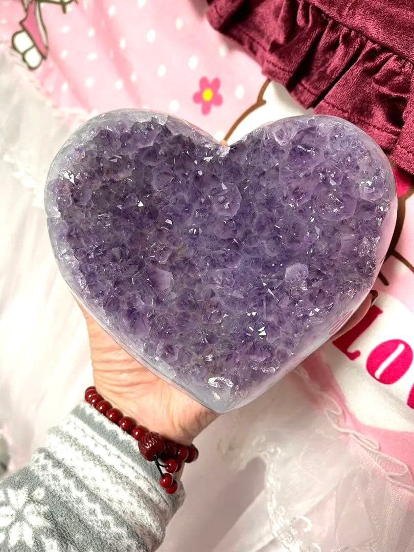 原石 天然石 浄化 ウルグアイ産 アメジスト ハット　紫水晶クラスター　⑦