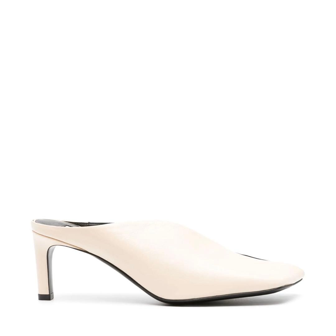 JIL SANDER ベージュ/ブラック バイカラー ミュール 36.5