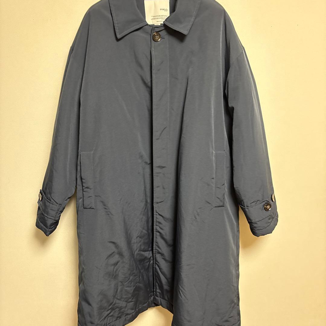 EVISTUB ステンカラーコート LARGE ダークブルー