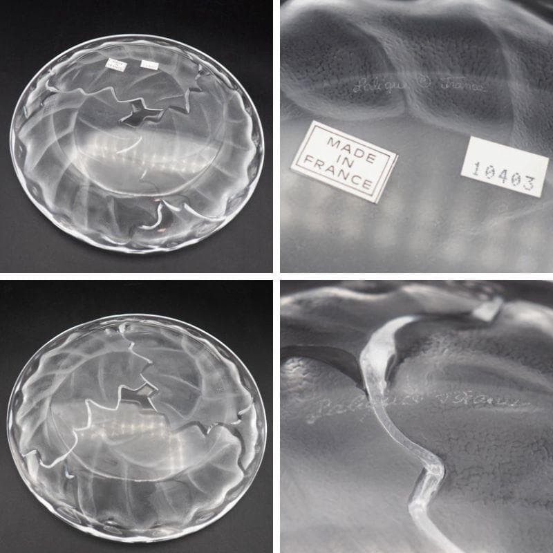 ラリック LALIQUE シェーヌ Chene プレート 22.5cm ペア