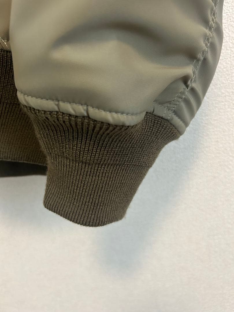 sacai MA-1 パッチワーク ナイロンジャケット サイズ1 カーキ サカイ