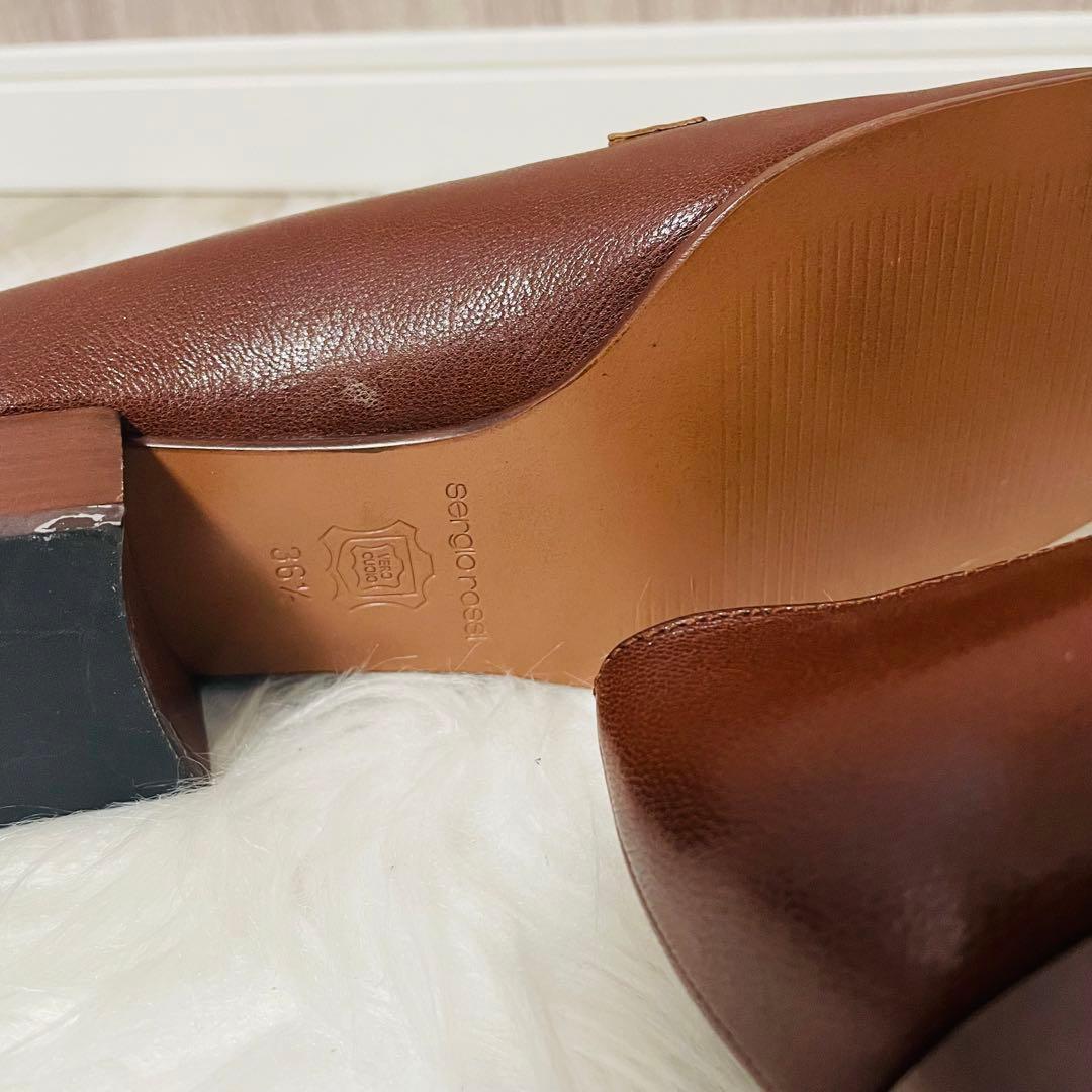 未使用級　Sergio rossi SR1 スエード　ロゴバッグル　レザー