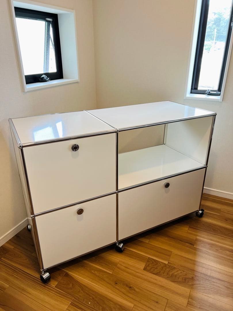 USM Haller(USMハラー):ユニットキャビネット 2列2段(ホワイト) - メルカリ