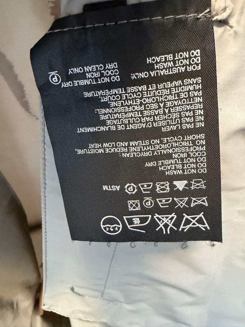 プラダ コート メンズ ステンカラーコート　シルバー　アーティストカスタム