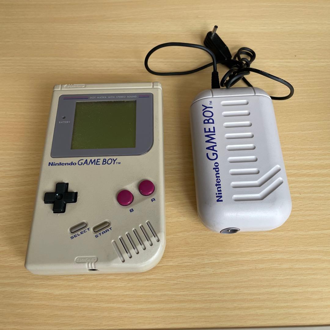 初代ゲームボーイ、充電式アダプターセット - メルカリ