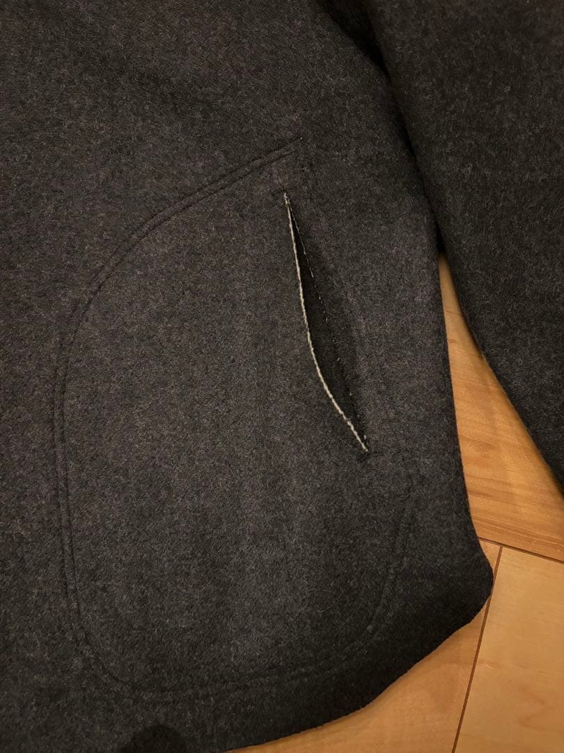 極美品 ETHOSENS エトセンス ウールメルトン ジャケット ダークグレー