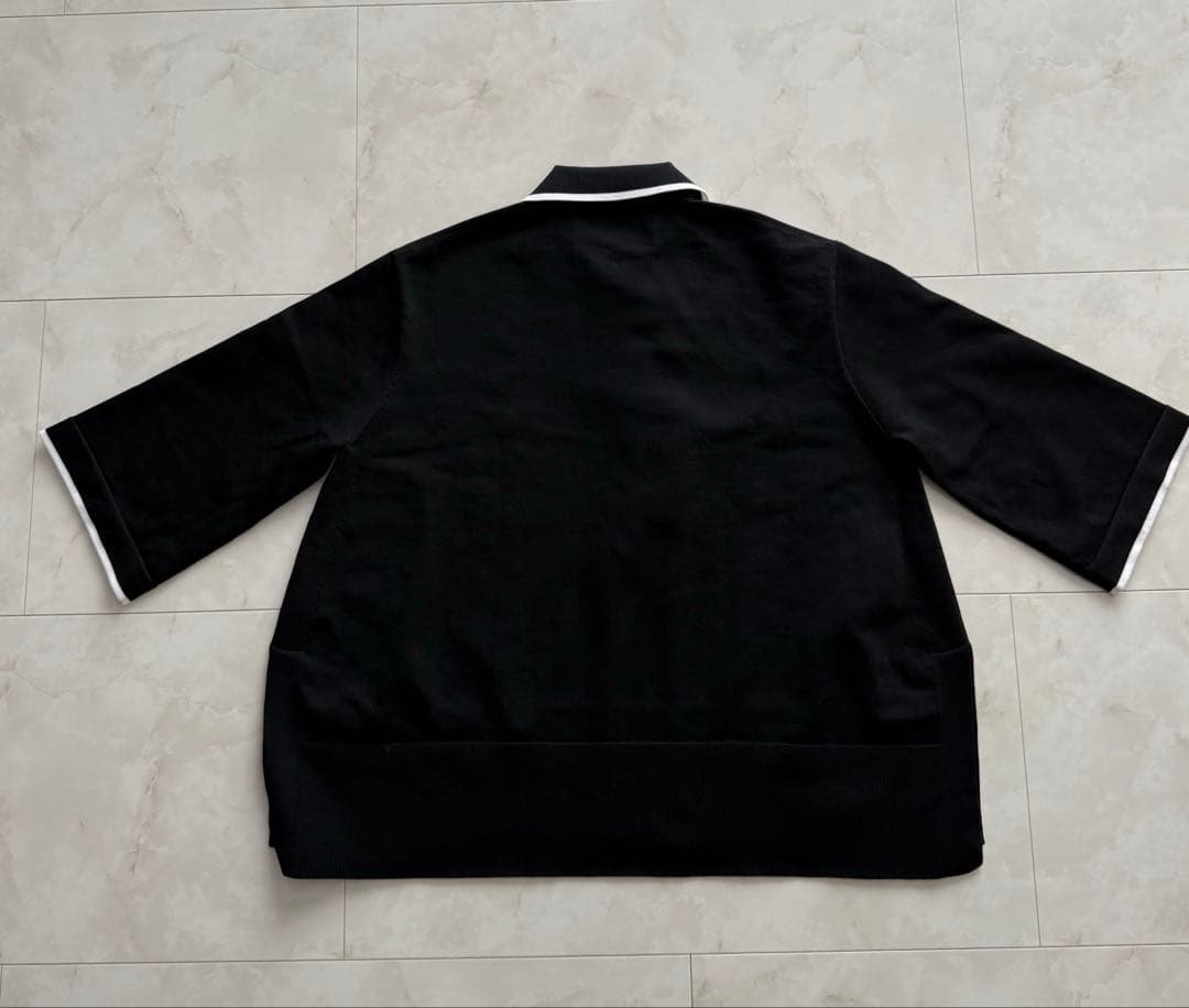 UNITED ARROWS ミニマル フリル ポロニット 黒 - メルカリ