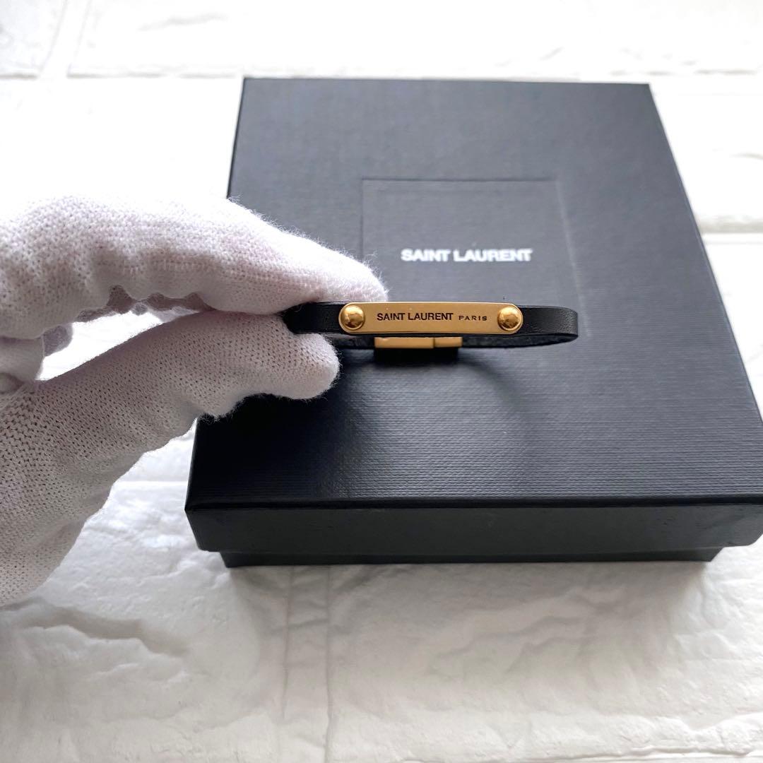 SAINT LAURENT PARIS レザーブレスレット