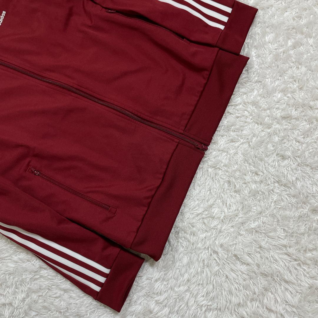 アディダス ベッケンバウアー トラックトップジャージ ボルドー ワインレッド M