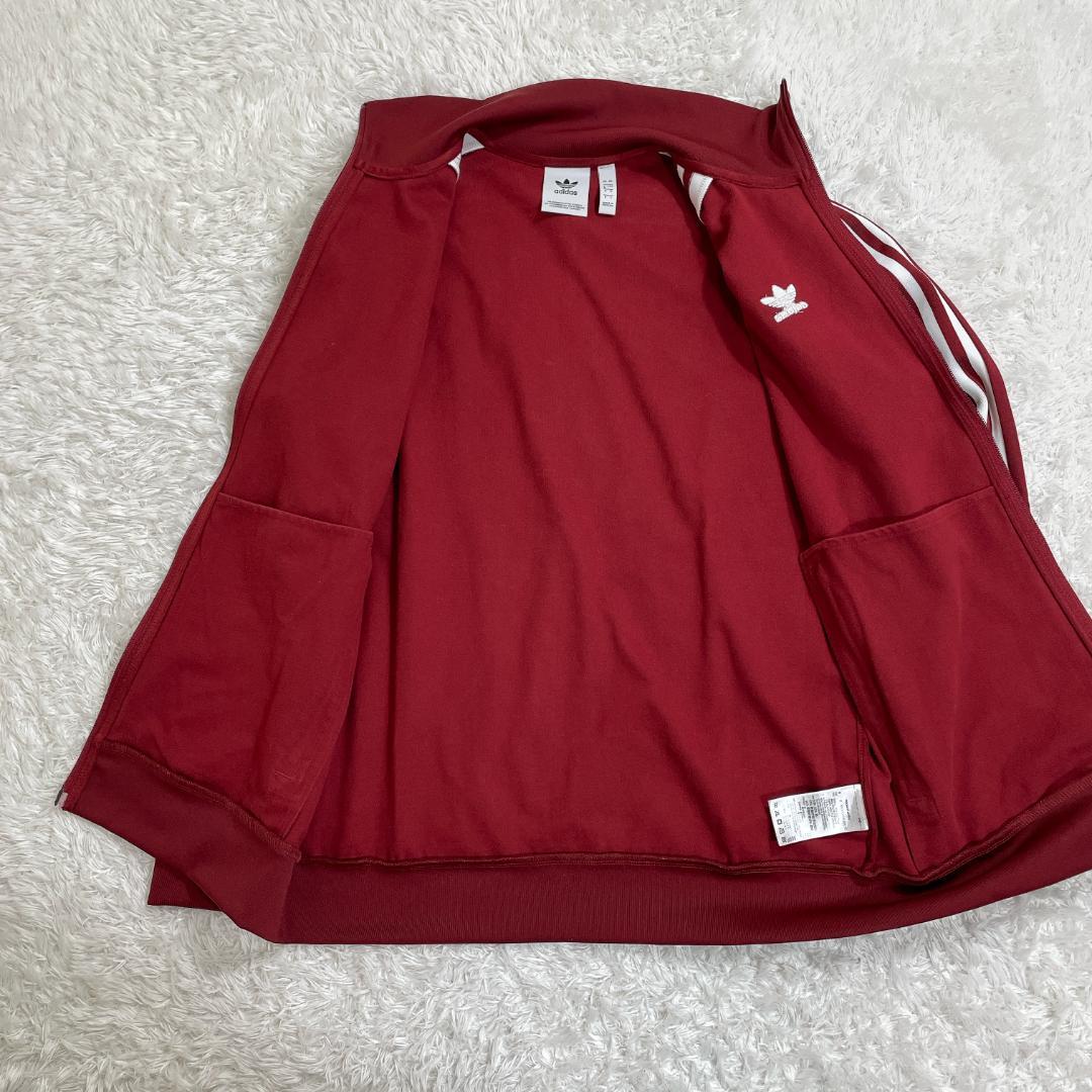 アディダス ベッケンバウアー トラックトップジャージ ボルドー ワインレッド M