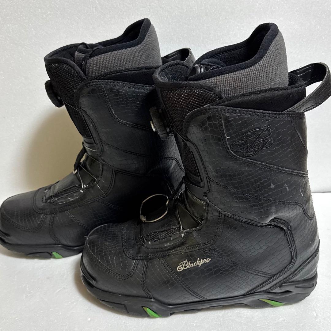 26cm Blackproスノーボードブーツ 男性用ブラック黒色BoAダイヤル式