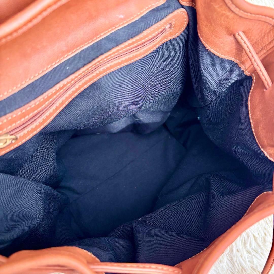 コーチ 0529 オールレザー バックパック ブラウン 大容量　 USA製