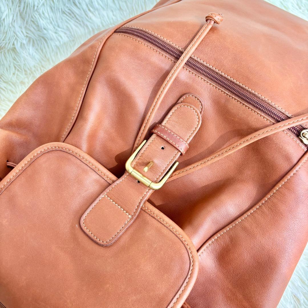 コーチ 0529 オールレザー バックパック ブラウン 大容量　 USA製