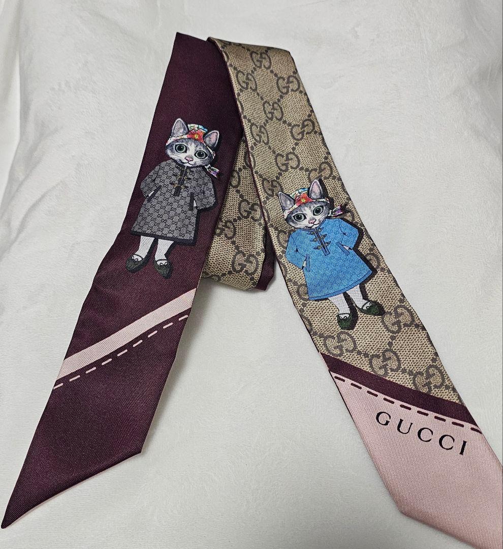 グッチ　ヒグチユウコ　シルク　ネックボウ　スカーフ　Gucci