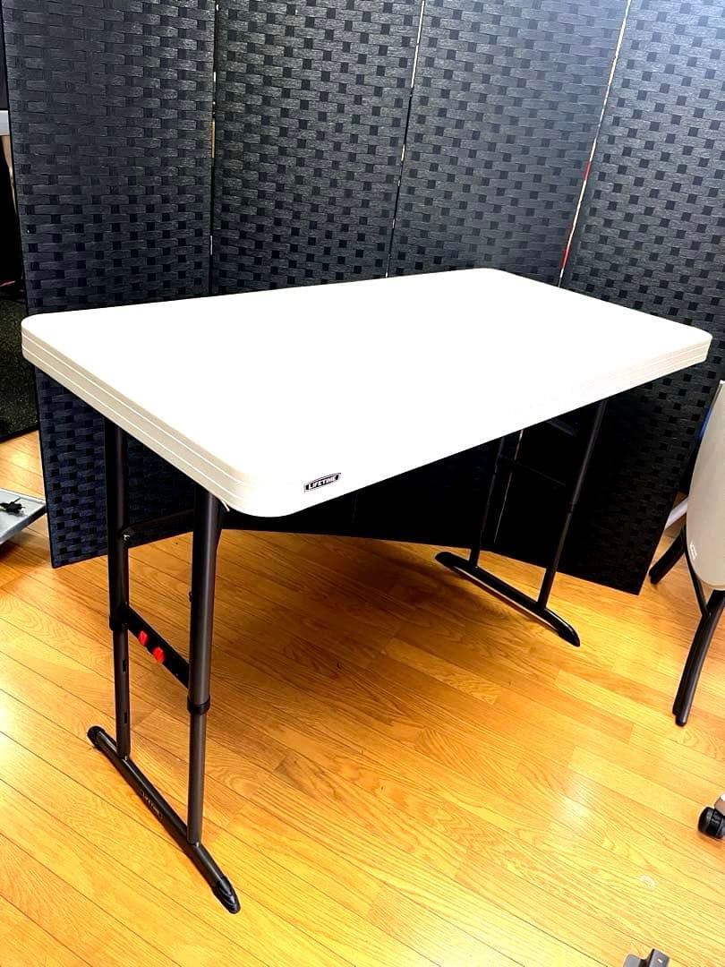 Lifetimeライフタイム折りたたみテーブル4人用 高さ3段階調節可能