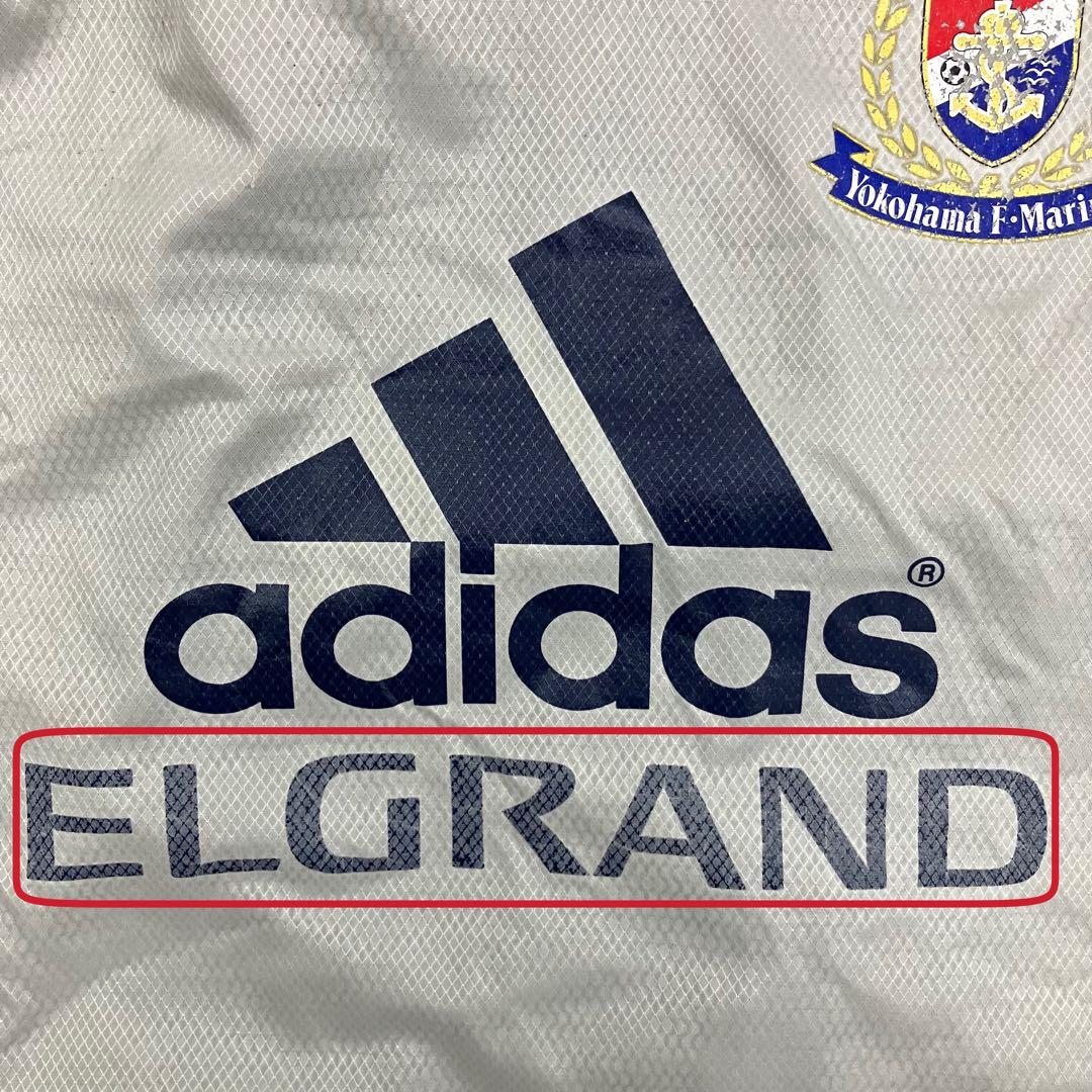 00s adidas 横浜F・マリノス 長袖ピステトップ 日本製 古着 企業ロゴ