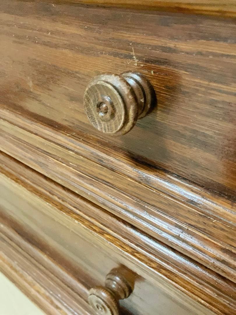 鍵付き　ライティングビューロー　デスク　チェスト　木製　デスクチェア