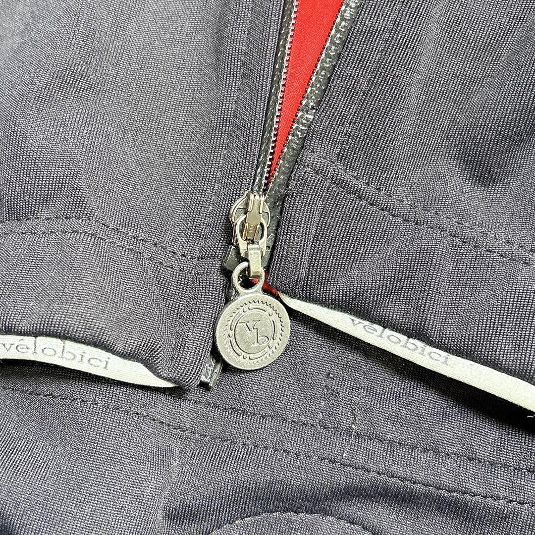 ヴェロビチ　サイクルジャージ　ジャケット　フルジップ　防風性◎　サムホール袖　黒