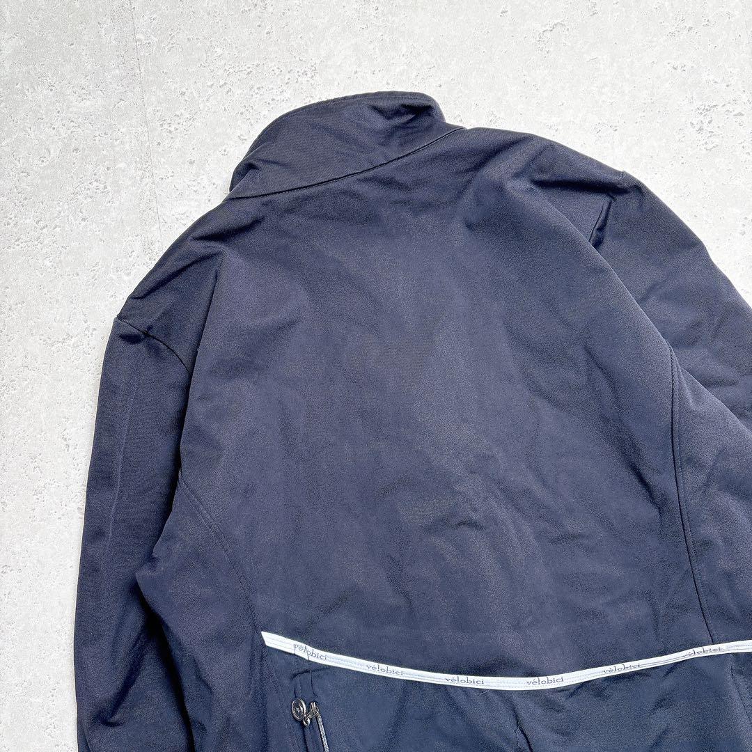 ヴェロビチ　サイクルジャージ　ジャケット　フルジップ　防風性◎　サムホール袖　黒