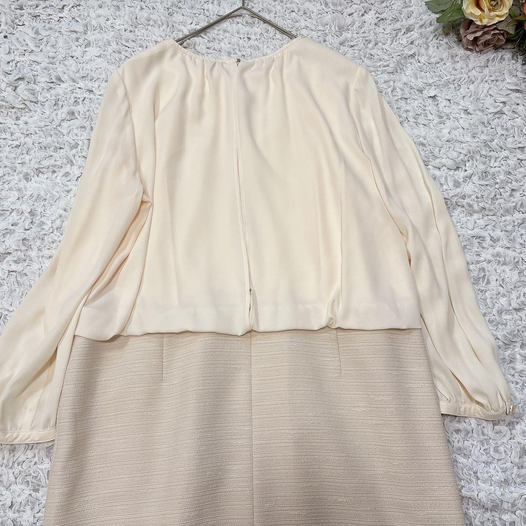 LEILIAN 切替ワンピース 17+ フォーマル セレモニー レリアン 異素材