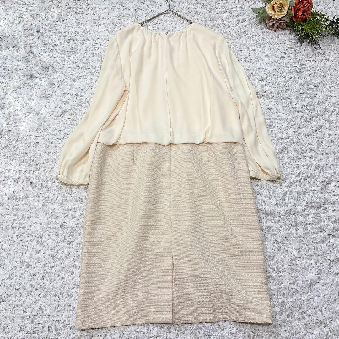 LEILIAN 切替ワンピース 17+ フォーマル セレモニー レリアン 異素材