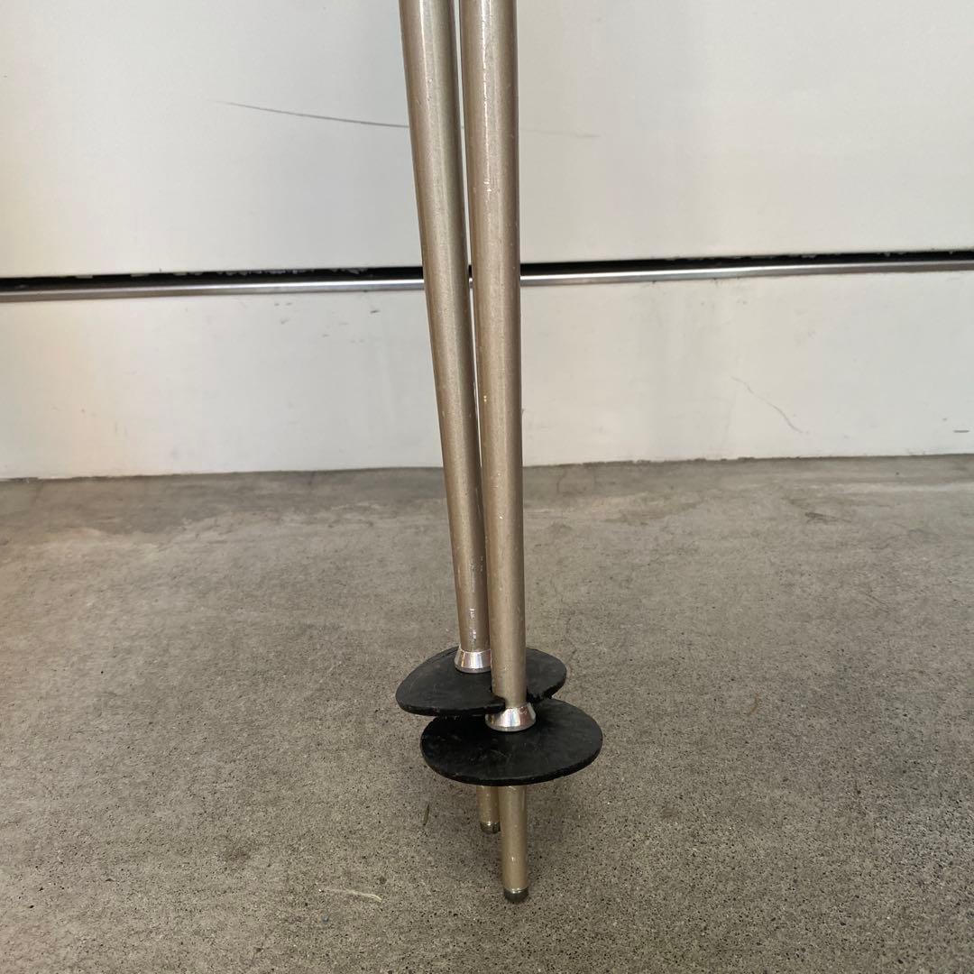 Nordica スキー板 イエロー バインディング、ストック付き