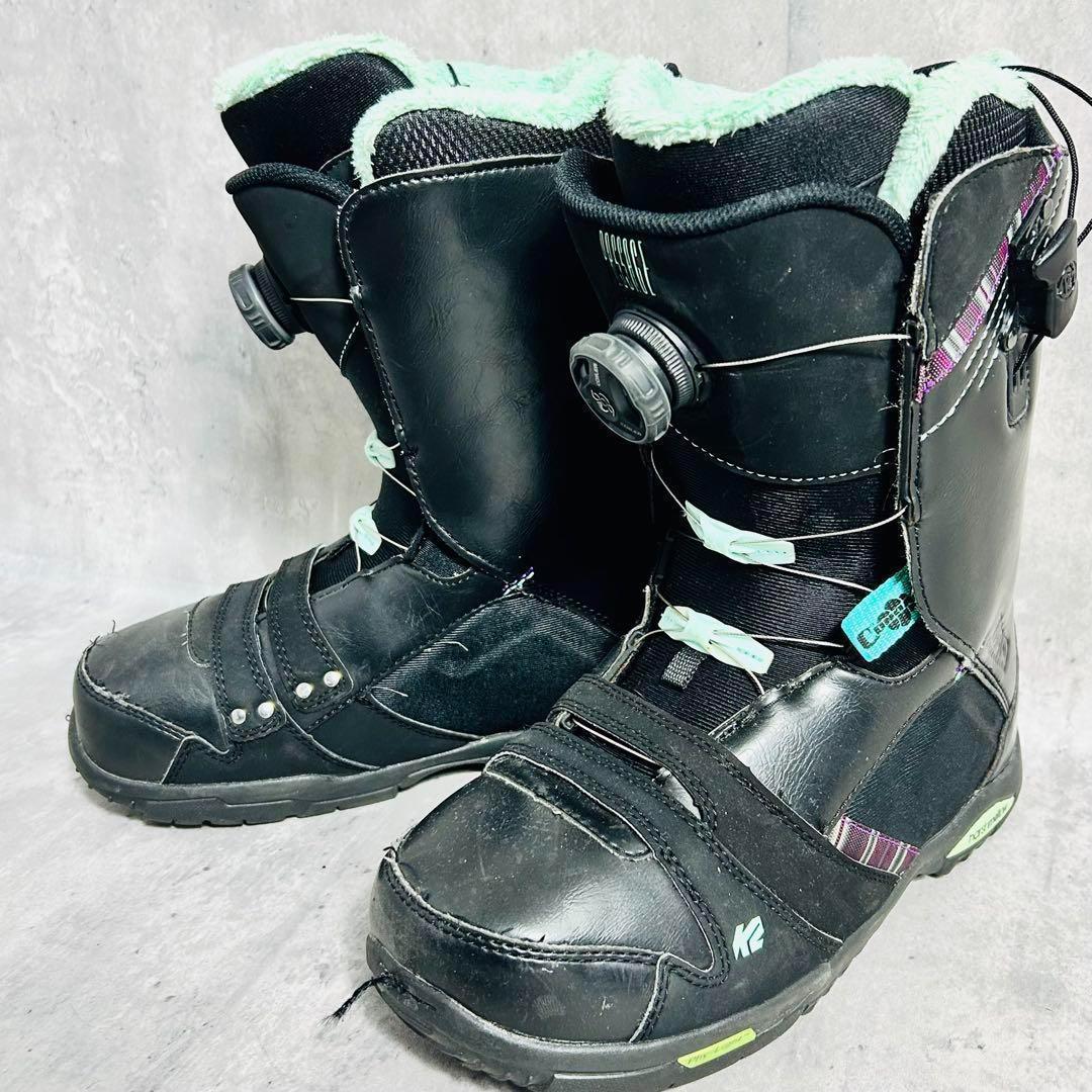 K2 スノーボード ブーツ ボア 24.5cm スノボ BOA ケーツー 黒