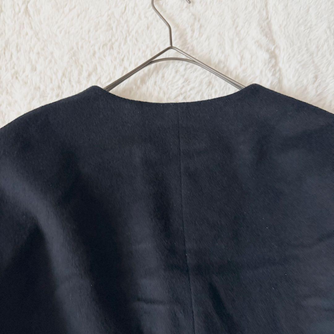 6189 美品 2024AW アンタイトルプレミアム ノーカラーコート カシミヤ