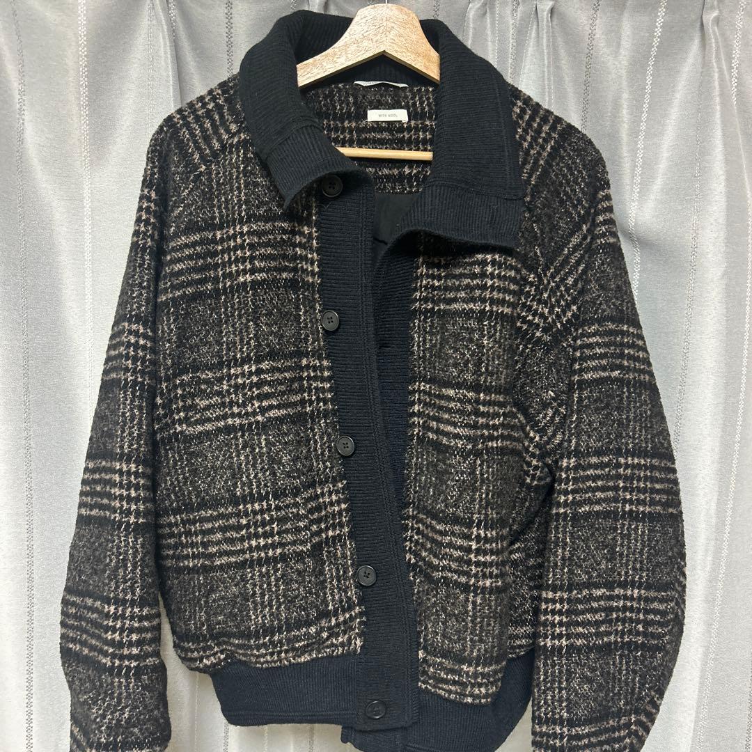 ZARAリブ襟切り替えジャケット - メルカリ