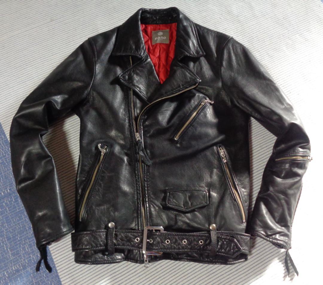 M/本革/ナノユニバース/オイルドヴィンテージシングルライダースレザー