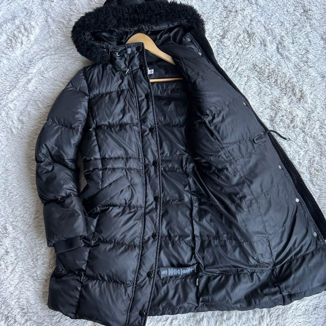 極美品！COACH コーチ ロング丈 ダウンコート M 黒 ムートンボア ラム