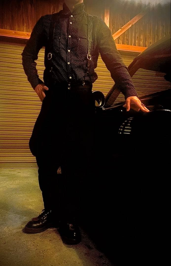 A GOODTIME PRODUCTIONレザー サスペンダー　ベラフォンテ