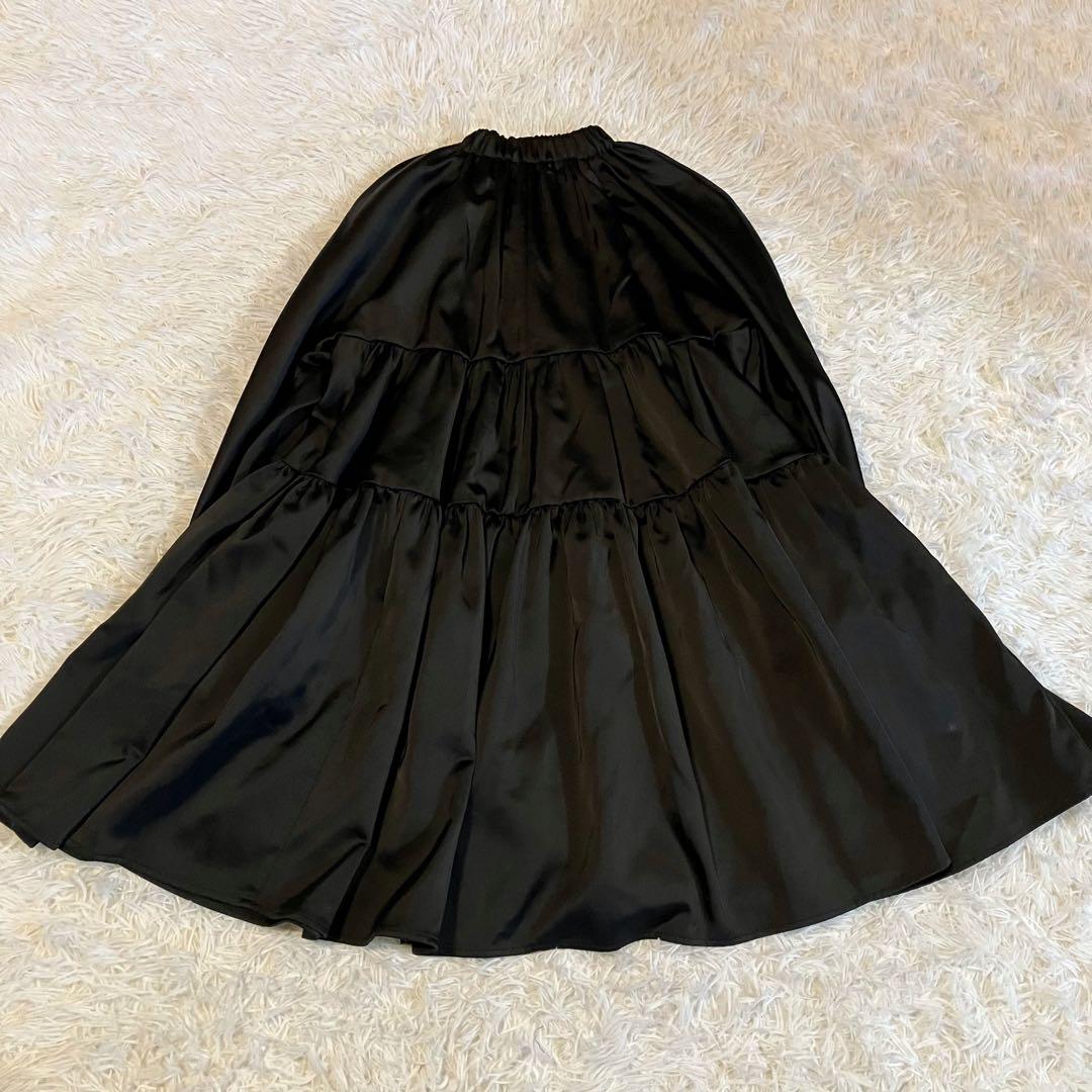 Bibiy. フリル ティアードミニドレス リボン ブラウス サテン