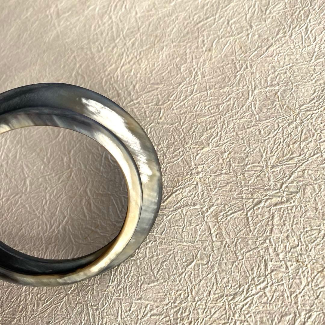 CATH・Sキャッツ ホーンバングル2本セット 重ねづけ ダークグレー